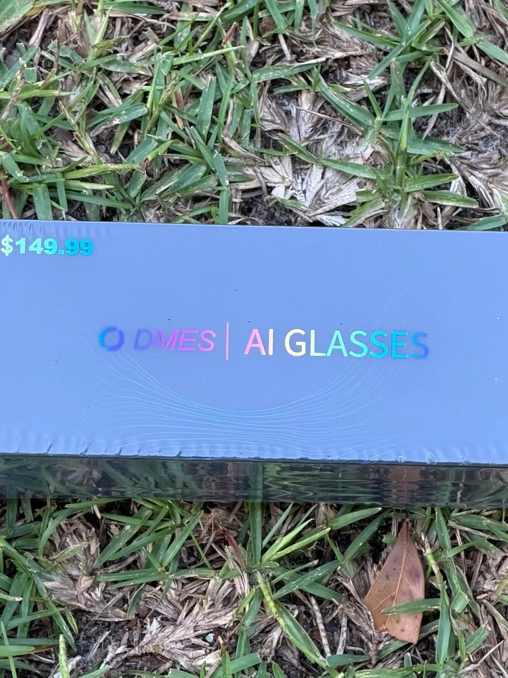 DMES AI Glasses - Holographic Logo on Navy Box